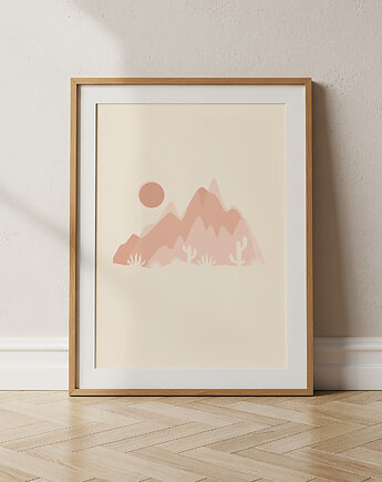 "Desertscape No.02" plakat ilustracyjny, holi craft