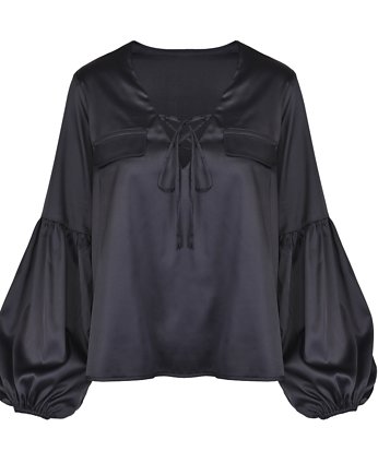 Bluzka Ofelia black , OKAZJE - Prezent na Dzień Kobiet