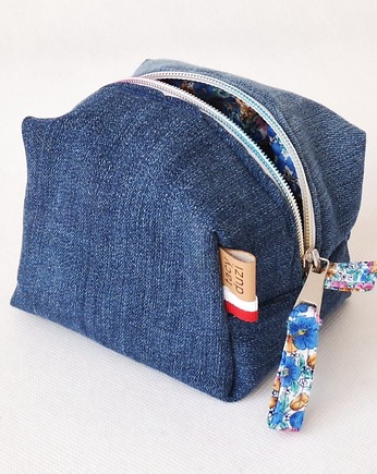 Kosmetyczka kostka  " jeans i kwiatuszki 2", tacy duzi