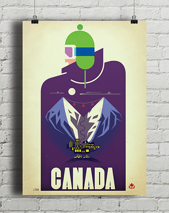 Canada Full Moon - vintage plakat, minimalmill