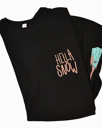 Czarny T-shirt Hella Snow Organic, DONT NEED NO SAMURAI