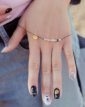 Bransoletka Zodiac Rak Kamień Księżycowy Opal Jadeit Jaspis, w hand works
