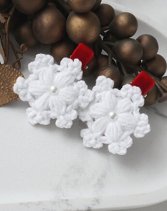 Świąteczna spinka do włosów dla dziewczynki LUNA śnieżynka SL23, FILIPOLA