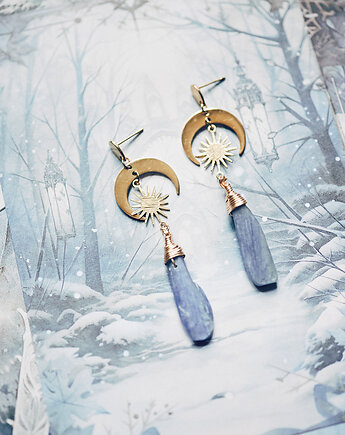 Sopelki, kolczyki z kyanitu, Okruszek Biżuteria