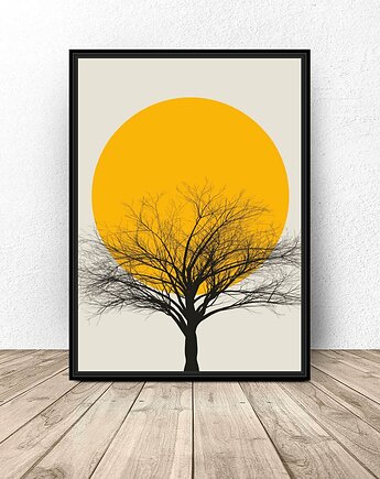 Kolorowy plakat "Sunset tree", scandiposter