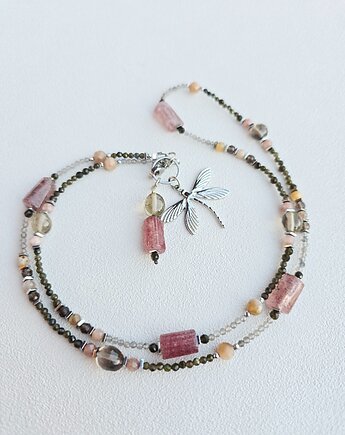 Długi Naszyjnik Wisior z Ważką, ILEA