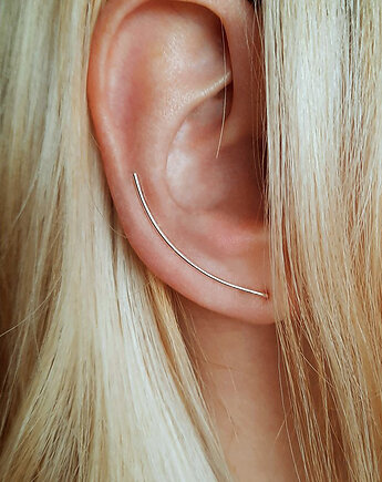 Kolczyk- nausznica  LINIA srebro komplet, ZIĘBA