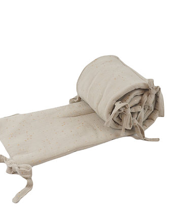 Ochraniacz Muślinowy Muślin Bawełniany na łóżeczko  Sand, OKAZJE - Prezent na Chrzciny