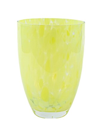 Wazon szklany cytrynowy, duński design, lata 70, produkcja: Dania, Przetwory design