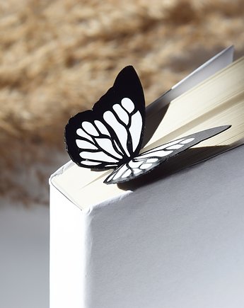 Zakładka do książki "On Paper" Motyl bw, Bookova
