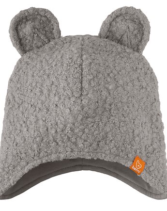Czapka zimowa Boucle z uszami misia  szara, Benni