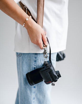 Szelki dla fotografki welurowe CZEKOLADA szelki fotograficzne, equipo