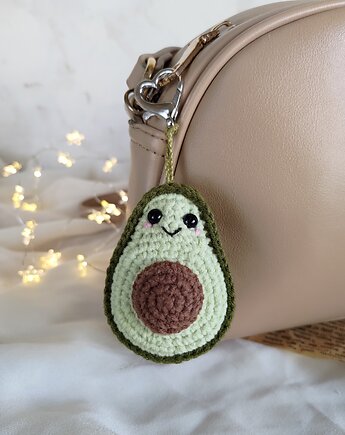 Awokado brelok, Breloczek dla dziecka, Brelok na prezent, Letni breloczek, EcoToysByNastya