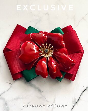 Brosza z niesamowitym unikatowym Kwiatem 3d NEW, Pudrowy Różowy