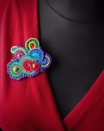 Kolorowa broszka soutache, Mró Soutache