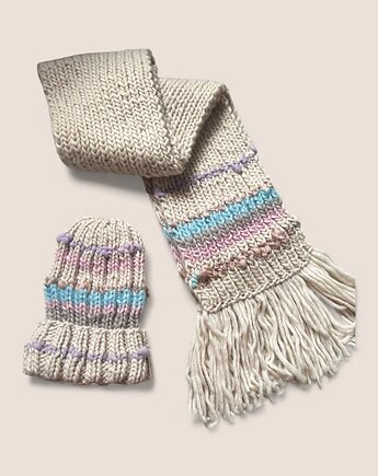 Komplet czapka i szal, SZYSZKA sztrykuje