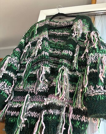 Kardigan wielokolorowy, OKSI_KNIT