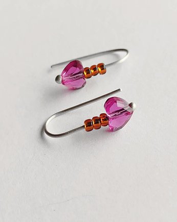 Kolczyki serduszko, Katarzyna Kaminska ART