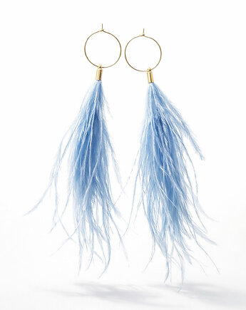 Kolczyki z piór topaz, Ajdacho