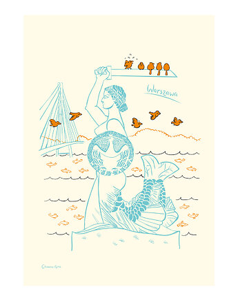 Plakat Warszawa Syrenka, Gliniana Kura