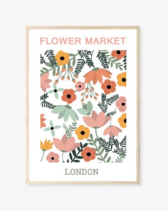 PLAKAT wystawowy, kwiaty, wiosenny, grafika, black dot studio