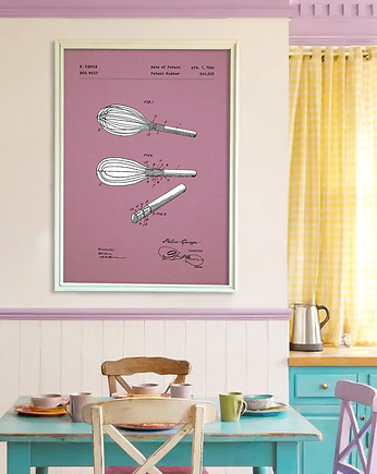 Plakat do kuchni - trzepaczka kuchenna - patent, minimalmill