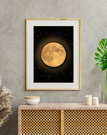 Plakat Księżyc, Złota Pełnia, MOCO DECO Studio