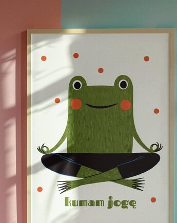 Plakat  kumam jogę 30cmx40cm, polkastudio
