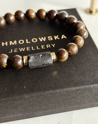 Bransoletka męska Bronzyt i Turmalin, Chmolowska Jewellery