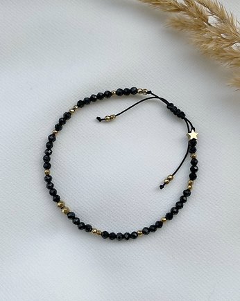 Bransoletka ochrony - Czarny Turmalin, Szmaragdowa Polana