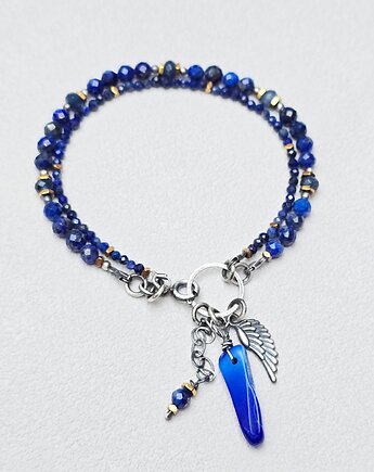 Podwójna  Bransoletka Skrzydlaty Lapis, ILEA