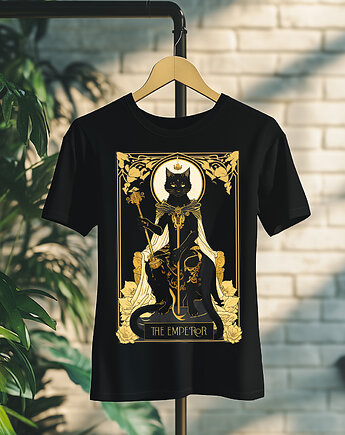 Koszulka - Kocia karta Tarota - Cesarz, The Emperor #5, Black Sapphire Art