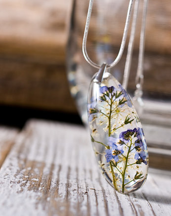 Naszyjnik z niezapominajkami w żywicy, So Jewelry