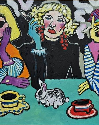 Kabaret pod czarnym kotem, alice oil on canvas