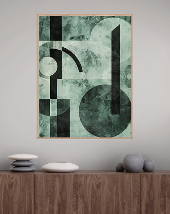 Geometria natury - Plakat, druk - Minimalizm, Boho, Loft #31, Black Sapphire Art