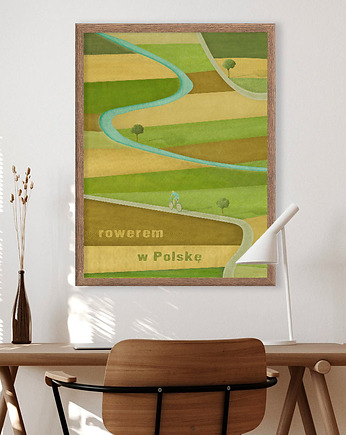 Rowerem w Polskę - plakat 50x70 cm, minimalmill