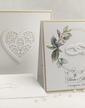 Kartka na ślub z pudełkiem i kopertą, WA 23C, Anna Art and Crafts