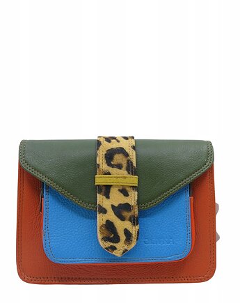 Torebka skórzana dwustronny odwracalny pasek damska listonoszka eko OLIVKA, Olivka Warsaw