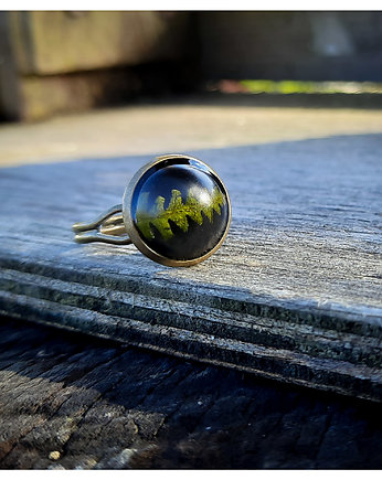 Mikro pierścionek z paprocią, Figa handmade accessories