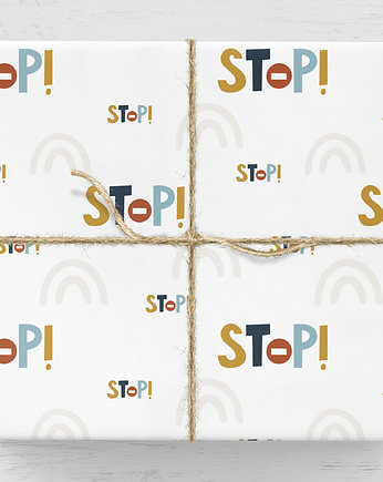 Papier pakowy Stop biały 5 arkuszy, Wrap and Pack