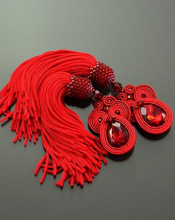 Kolczyki chwosty sutasz Red Tassels, Ozdoby Ziemi