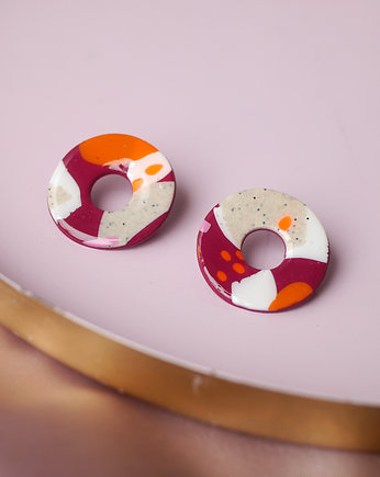KOLCZYKI donuty sztyfty graficzne, MODELINOVA