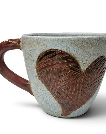 Ceramiczny kubek - filiżanka serce, ArtByLeika