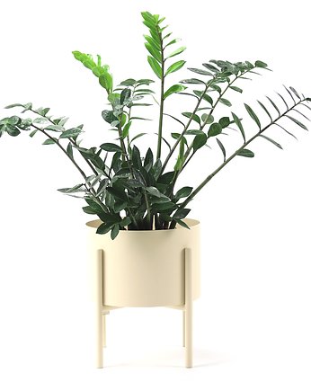 Kwietnik Metalowy MOYENE 37cm Beżowy, JAKPOLDESIGN