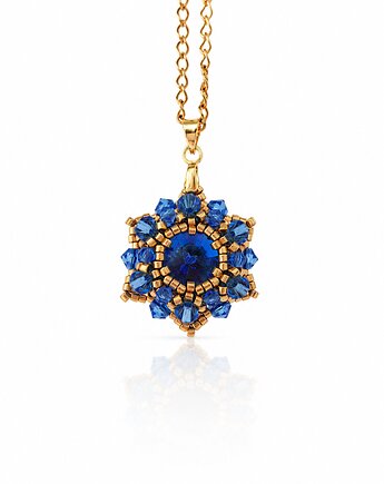Naszyjnik z kryształami Preciosa "Winter Lights - Sapphire"