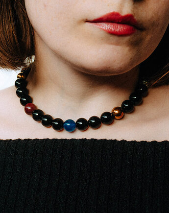 Naszyjnik z dużych kamieni, Flow handmade