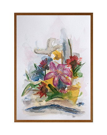 ORYGINAŁ. Akwarelowy ogród 11 - 30x20cm, Gosia Sendlewska