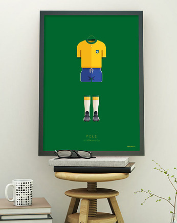 Pele - piłka nożna - plakat fine art, minimalmill