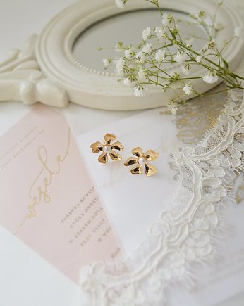 Kolczyki sztyfty z kwiatami, Anelis Atelier
