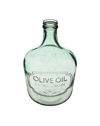 Wazon Szklany z Recyklingu Olive Oil Zielony 42 cm, OSOBY - Prezent dla teściowej